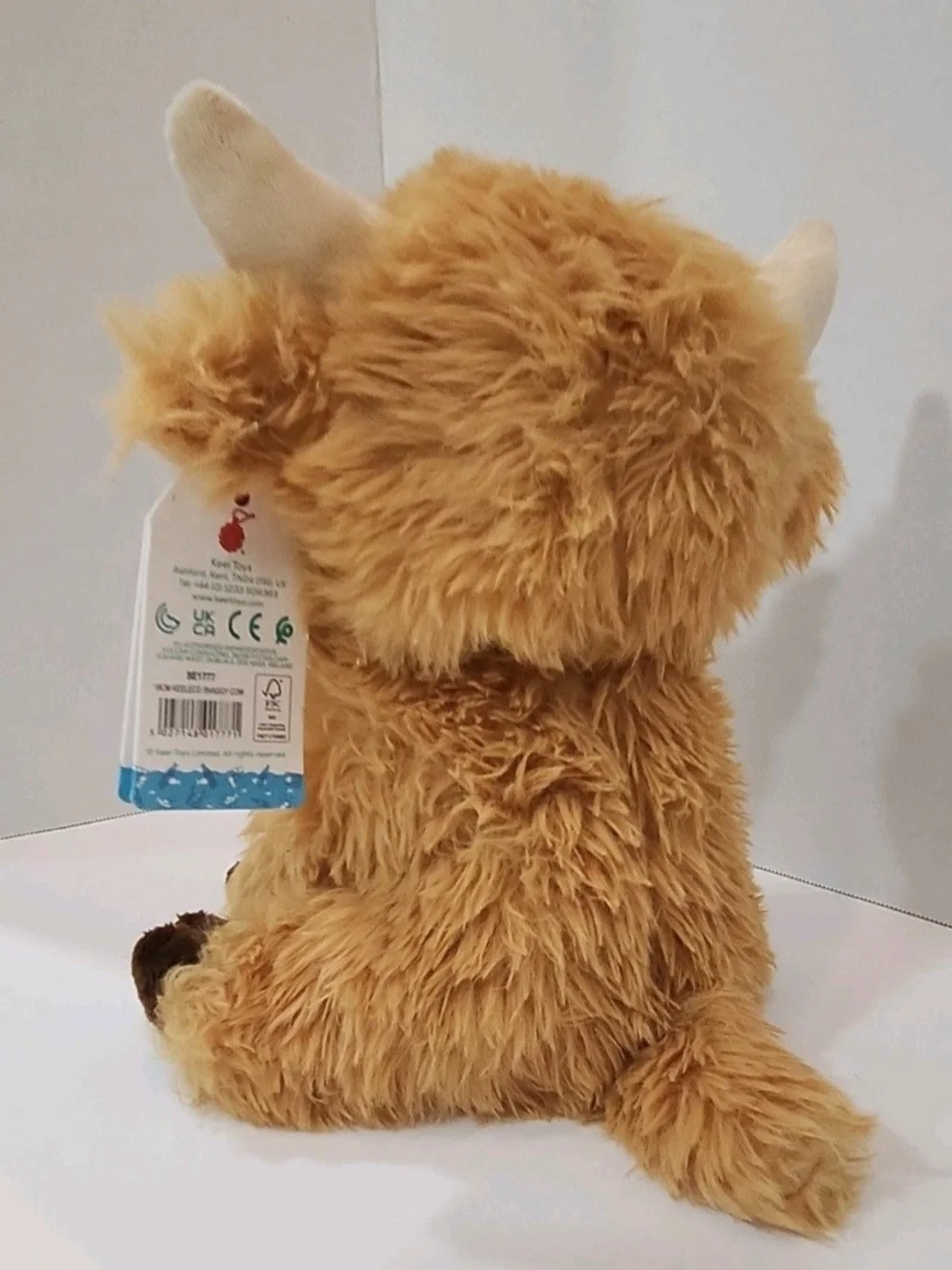 Keel Toys Shaggy Highland Cow Plush, NWT